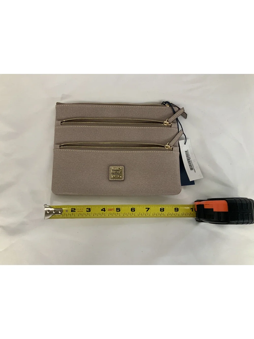 Dooney and bourke large triple zip wristelt-MISSING THE WRISTLET
